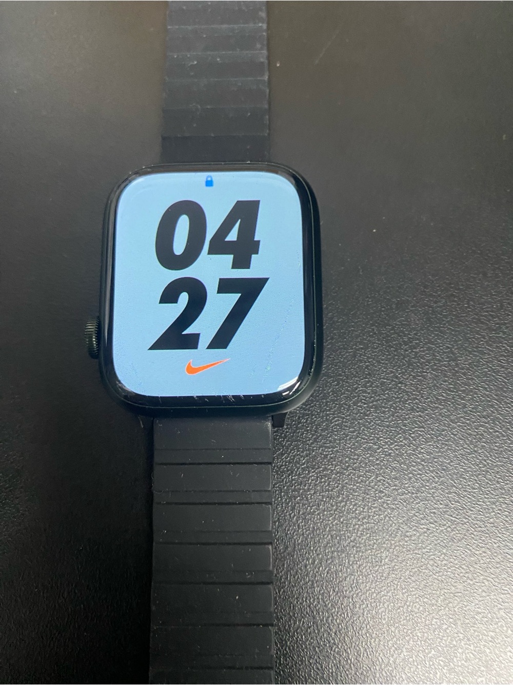 Nike Black Smartwatch with Light Blue Nike Dial